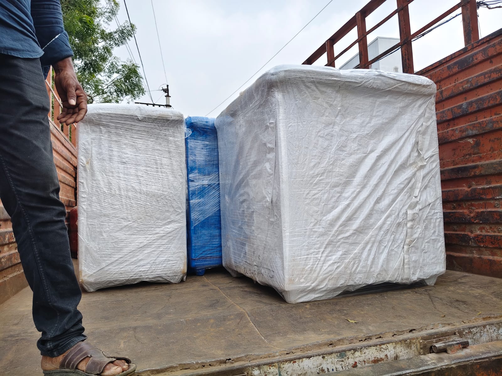 Household items prepared for relocation